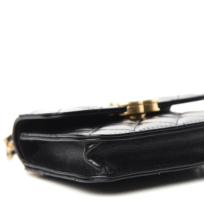 Chanel Calfskin Quilted Perfect Fit Coin Purse With Chain Black 9 of 11
