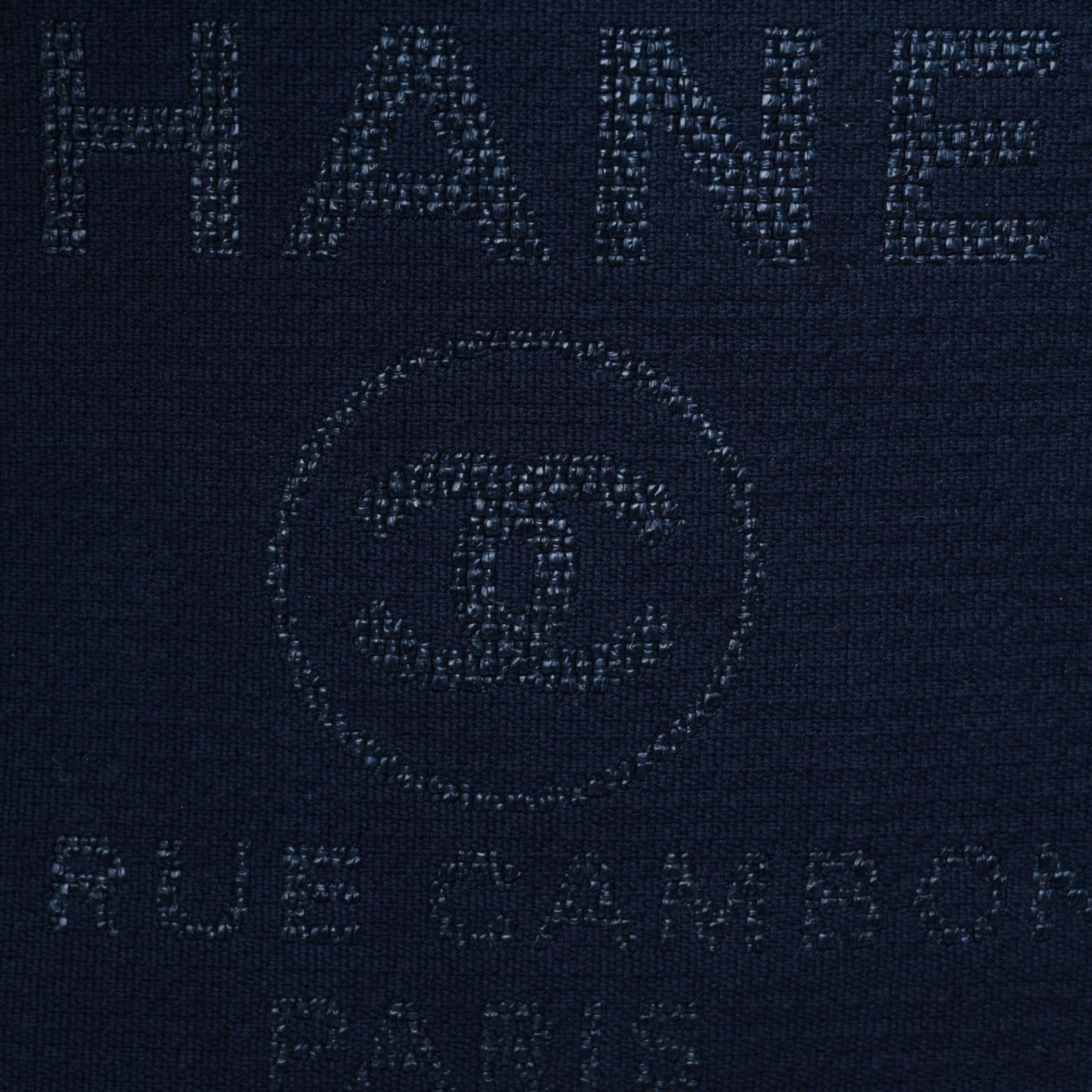 Mixed Fibers Calfskin Medium Deauville Tote Dark Blue