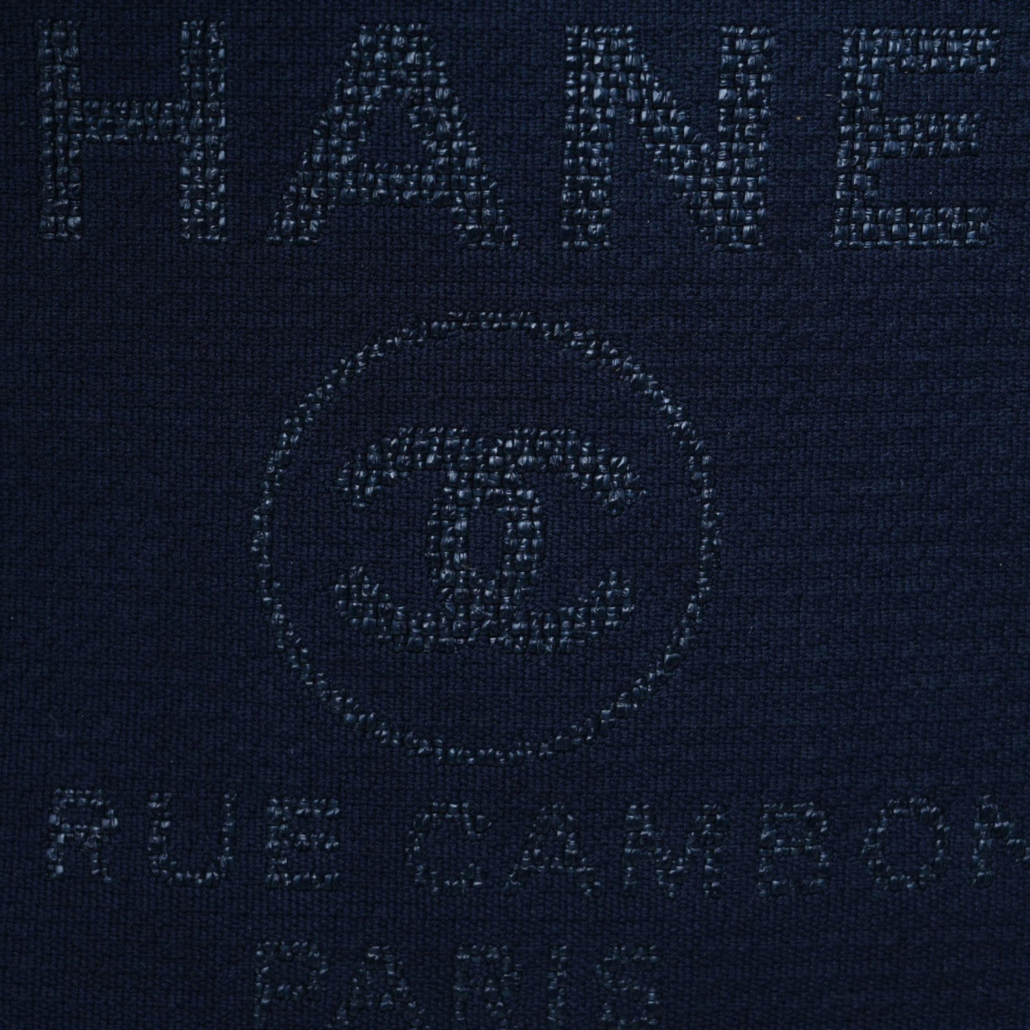 Chanel Mixed Fibers Calfskin Medium Deauville Tote Dark Blue 10 of 13