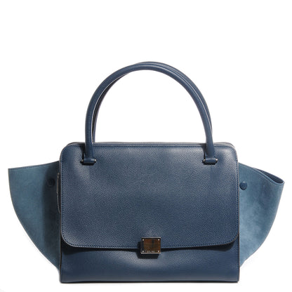 Celine Drummed Calfskin Suede Double Zip Trapeze Orage 1 of 9
