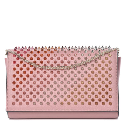 Christian Louboutin Calfskin Spikes Multimetal Paloma Clutch Viole 1 of 9