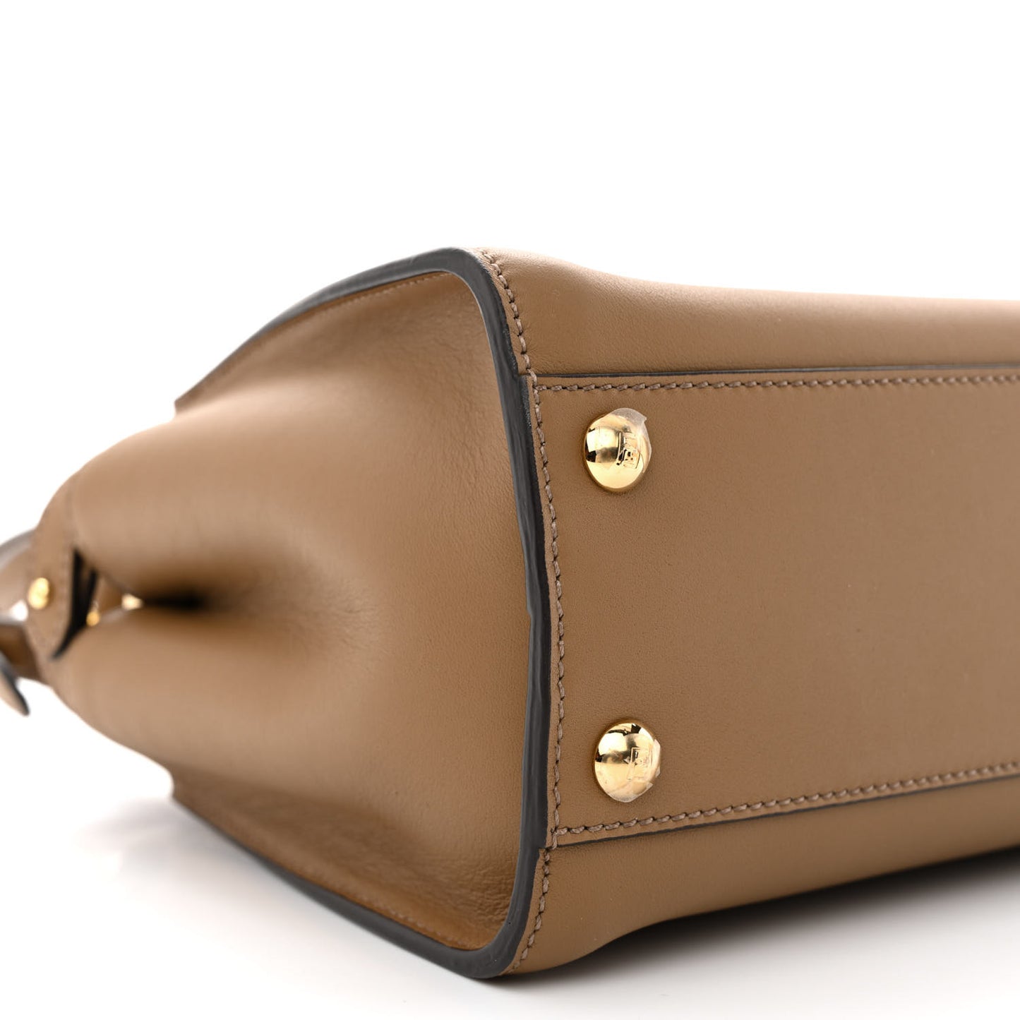 Vitello Seta Fabric Jacquard FF 1974 Mini Peekaboo Iconic Satchel Sand Tabacco Moro