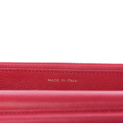Chanel Caviar Camellia Embossed Wallet On Chain WOC Fuschia 9 of 12