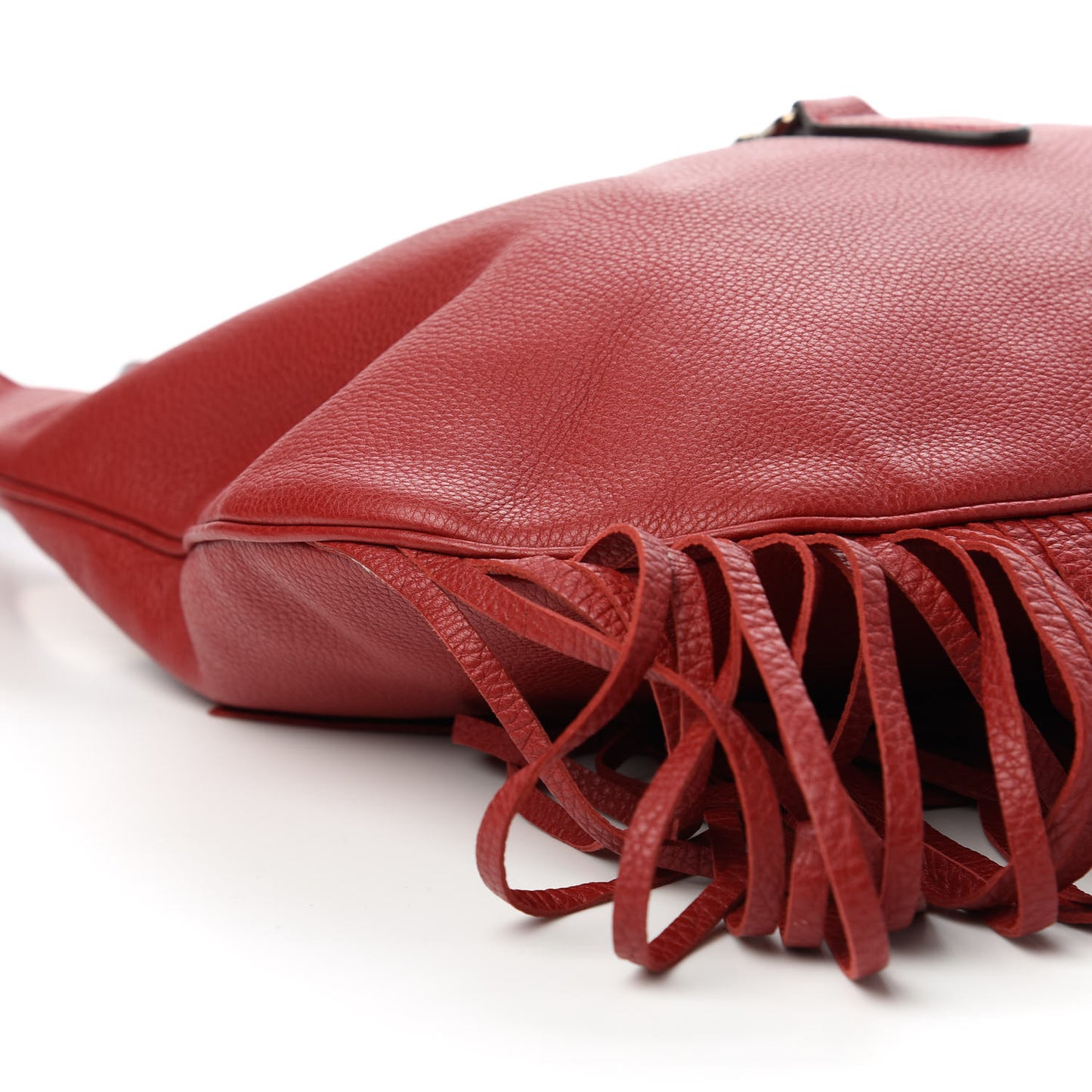 Cellarius Calfskin Large New Jackie Nouveau Fringe Hobo Red Flame
