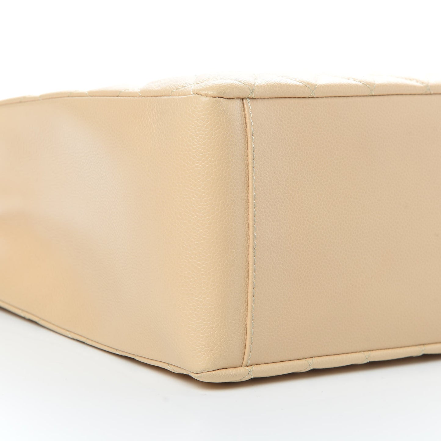 Caviar Quilted Grand Shopping Tote GST Beige Clair