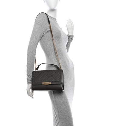 Chanel Grained Calfskin Quilted Medium Label Click Flap Bag Khaki 2 of 14