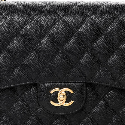 Chanel Caviar Quilted Jumbo Double Flap Black 4 of 10