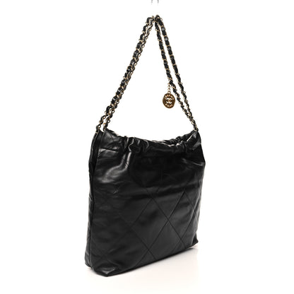 Chanel Shiny Calfskin Quilted Small Chanel 22 Black 3 of 11