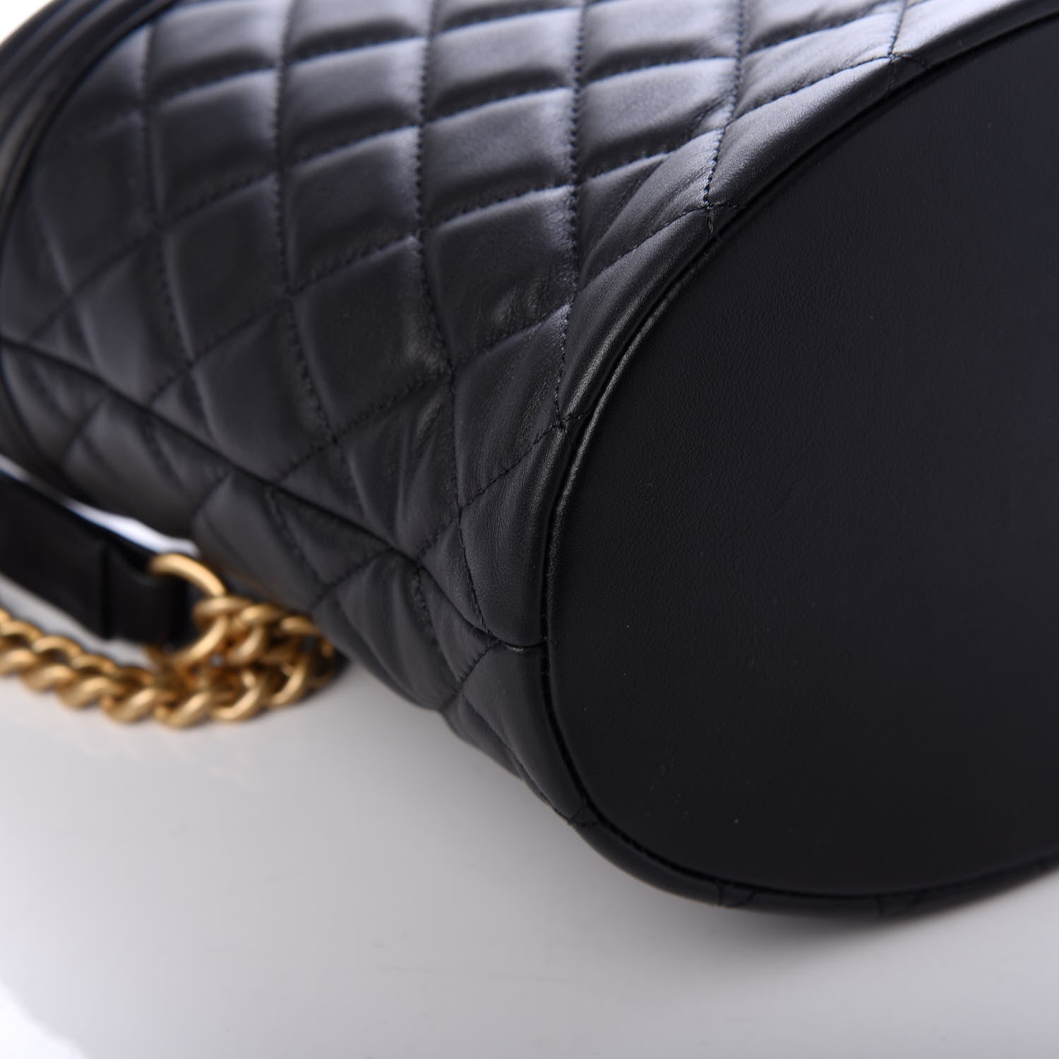 Chanel Calfskin Quilted Boy Bucket Bag Black 7 of 8