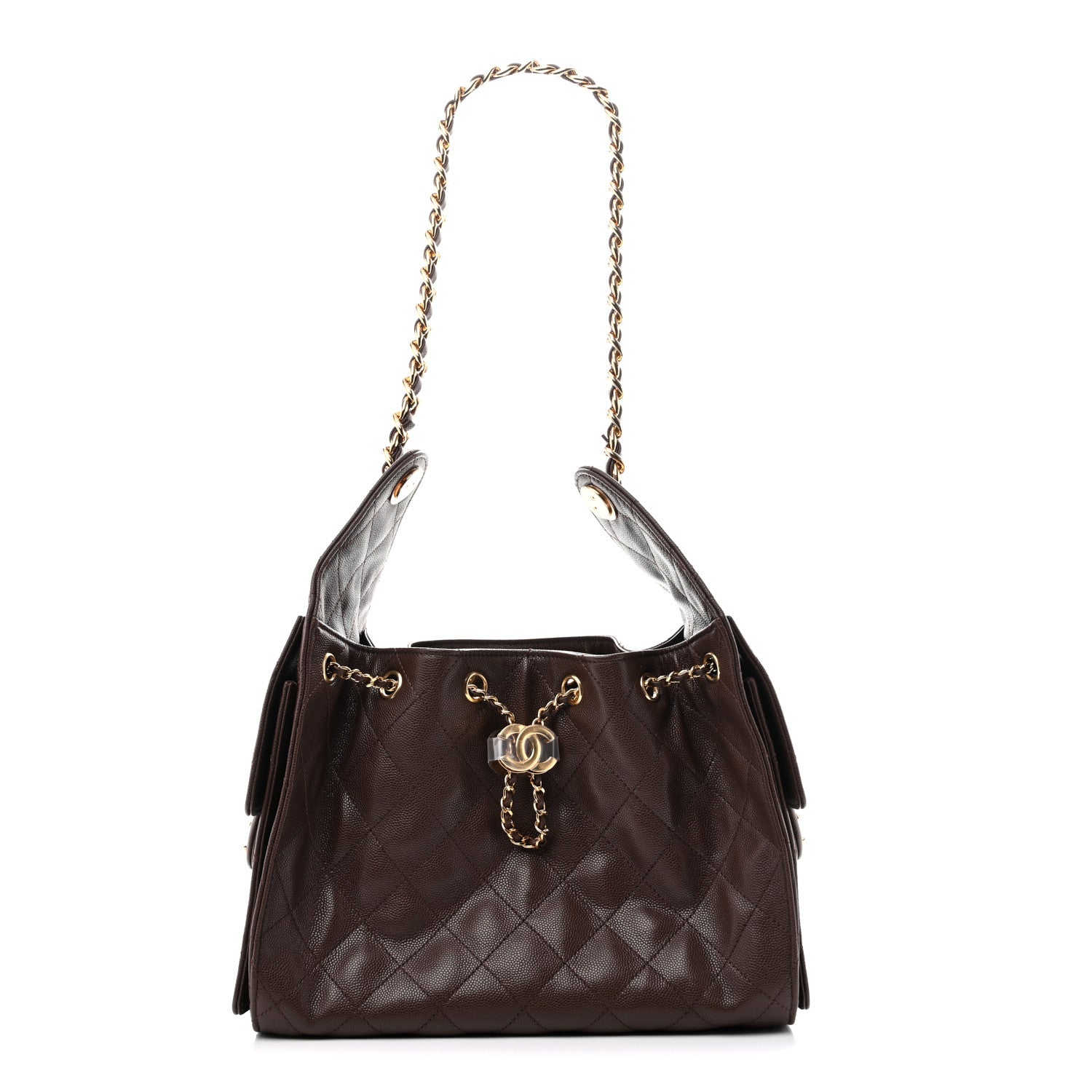 Chanel Caviar Quilted Small Chanel 25 Handbag Dark Brown 1 of 10
