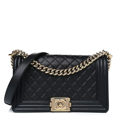 Chanel Caviar Quilted Medium Boy Flap Black 1 of 8