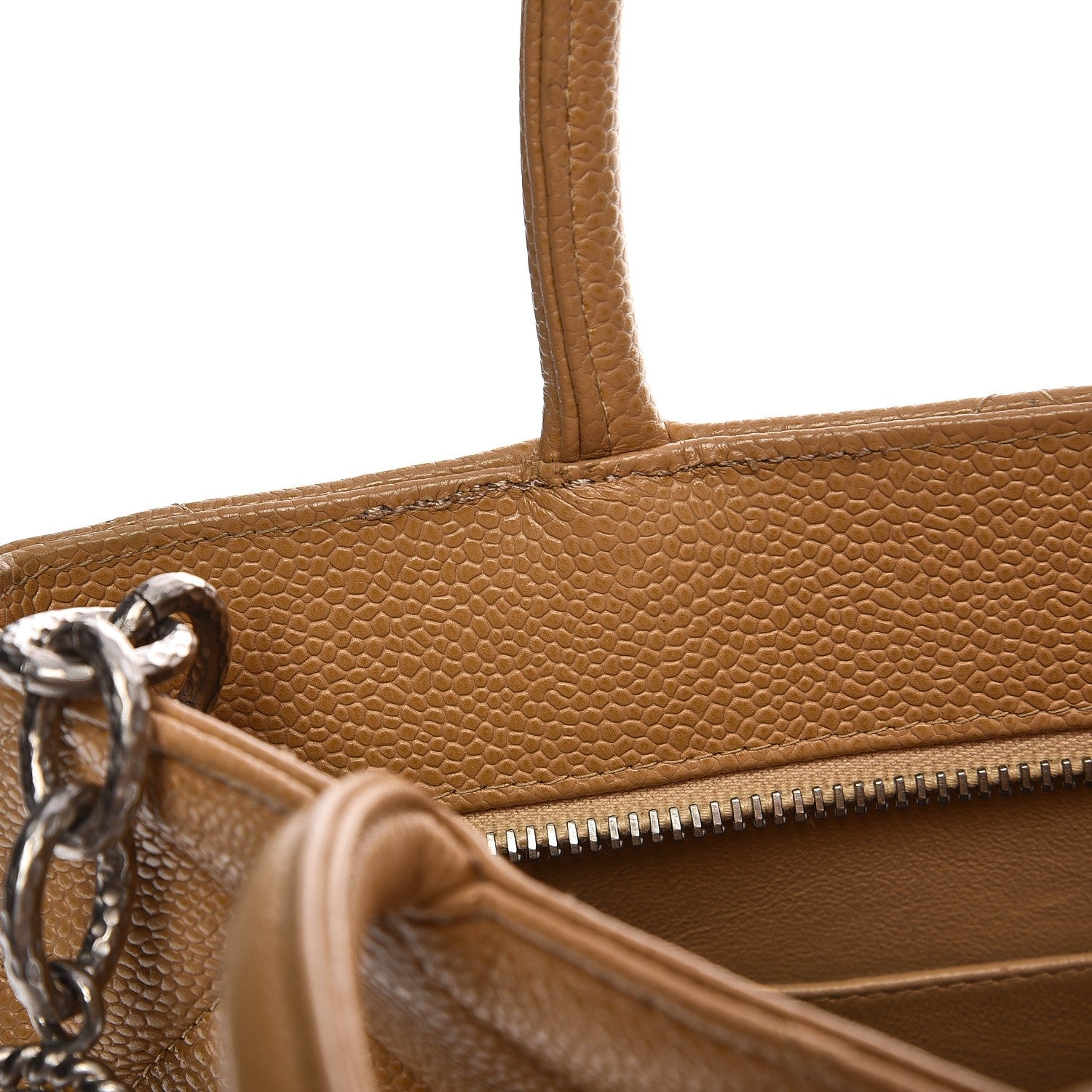 Chanel Caviar Quilted Medallion Tote Beige 12 of 14