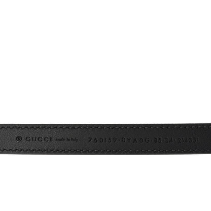 Gucci Calfskin GG Interlocking Thin Belt 85 34 Black 3 of 5