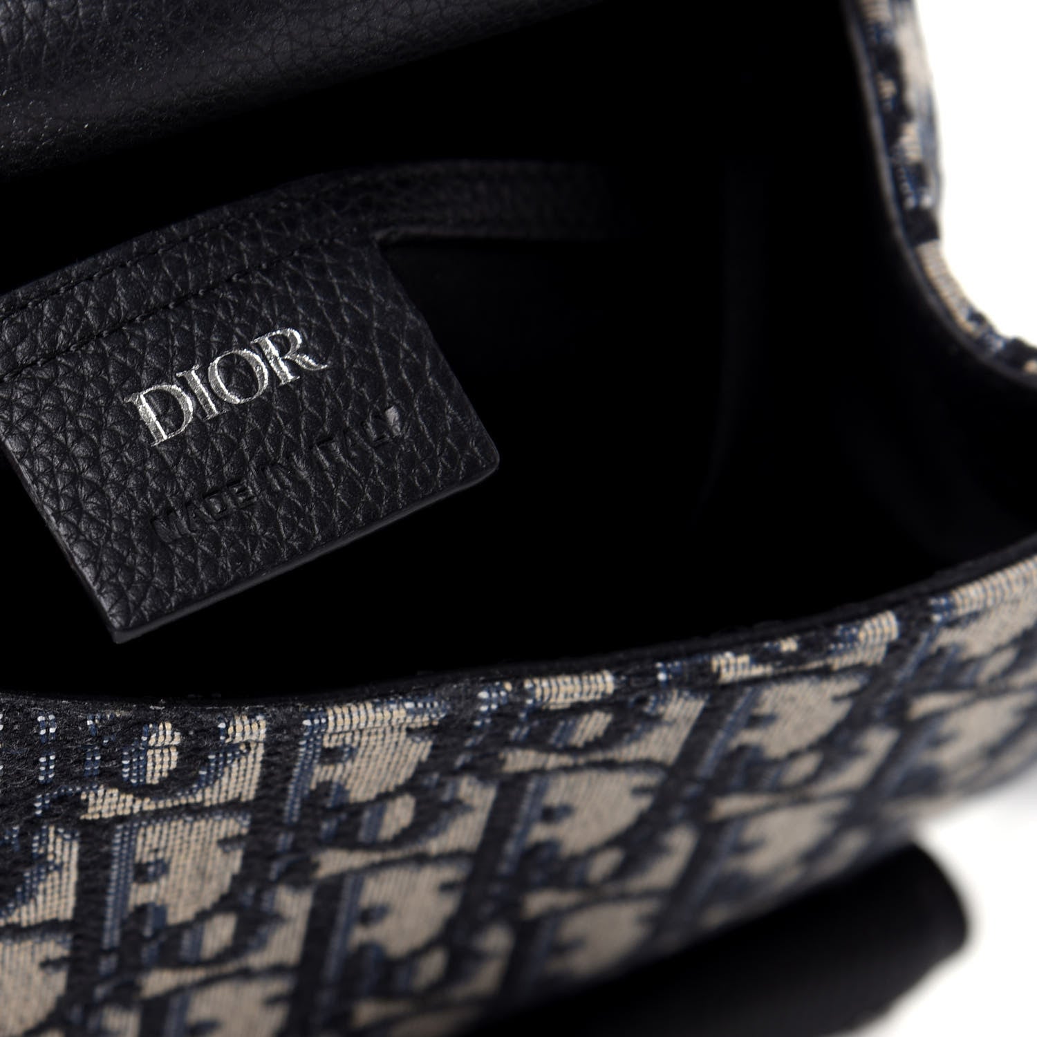 Christian Dior Oblique Jacquard Mini Saddle Backpack Navy Blue 7 of 9