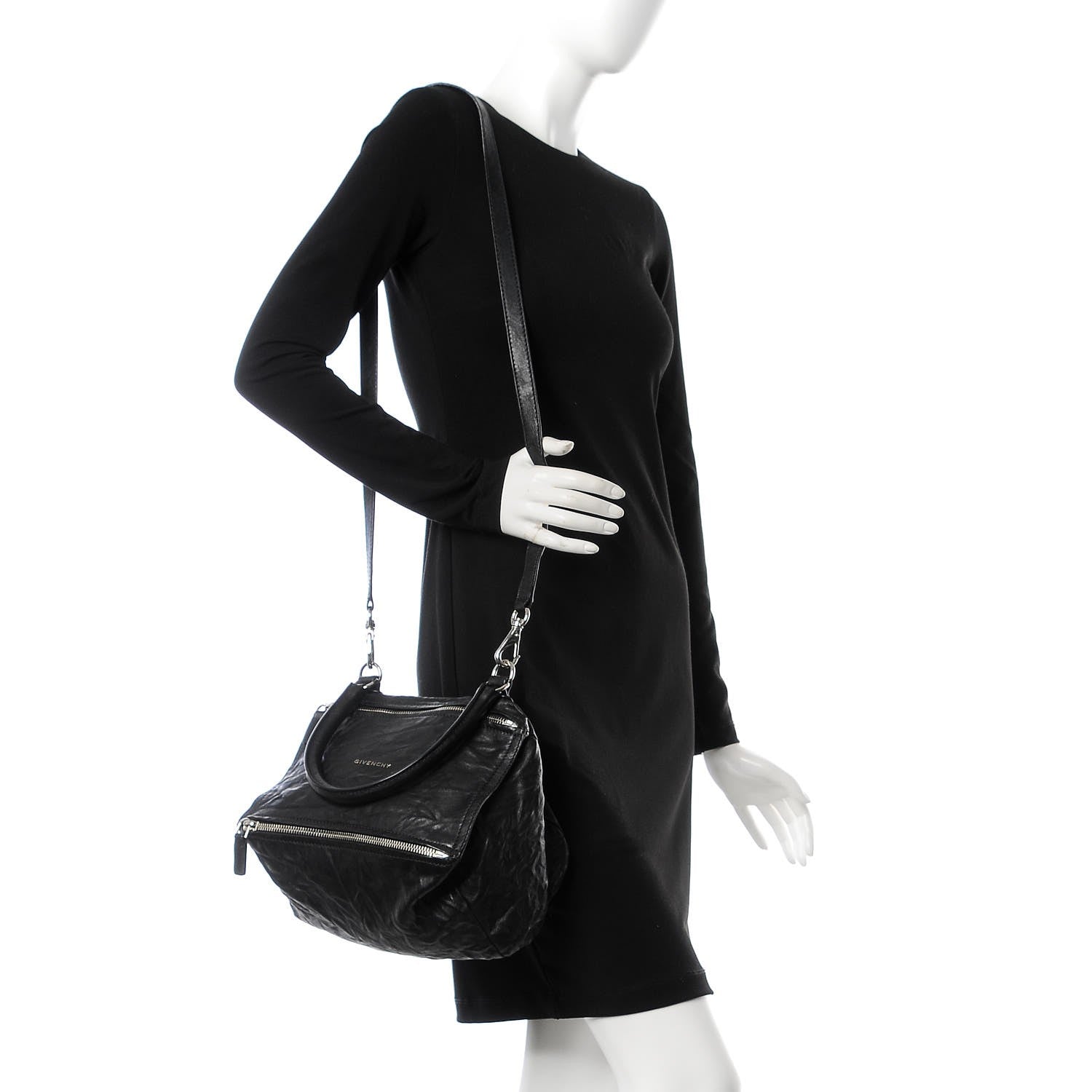 Givenchy Tumbled Sheepskin Small Pandora Black 3 of 12