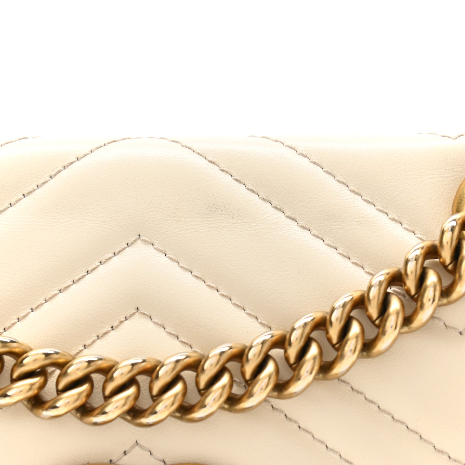 Gucci Calfskin Matelasse Mini GG Marmont Shoulder Bag White 12 of 12