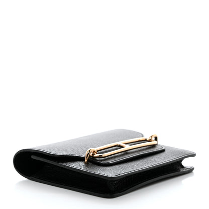 Hermes Chevre Mysore Roulis Slim Wallet Black 5 of 7