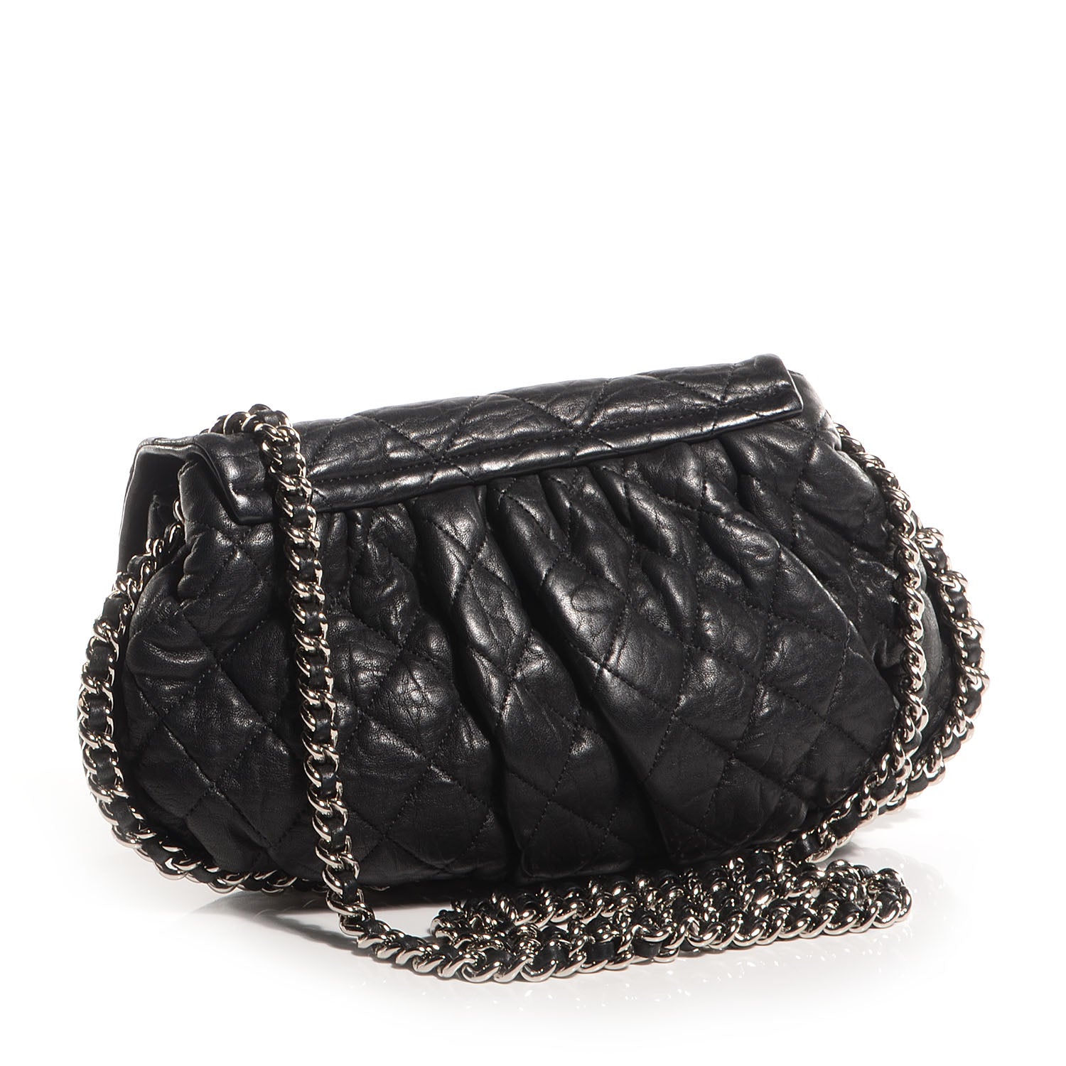 Chanel Lambskin Chain Around Medium Messenger Black 3 of 8