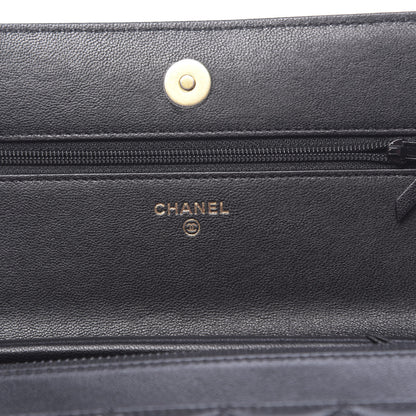 Chanel Lambskin Quilted Infinity Wallet On Chain WOC Black 6 of 12