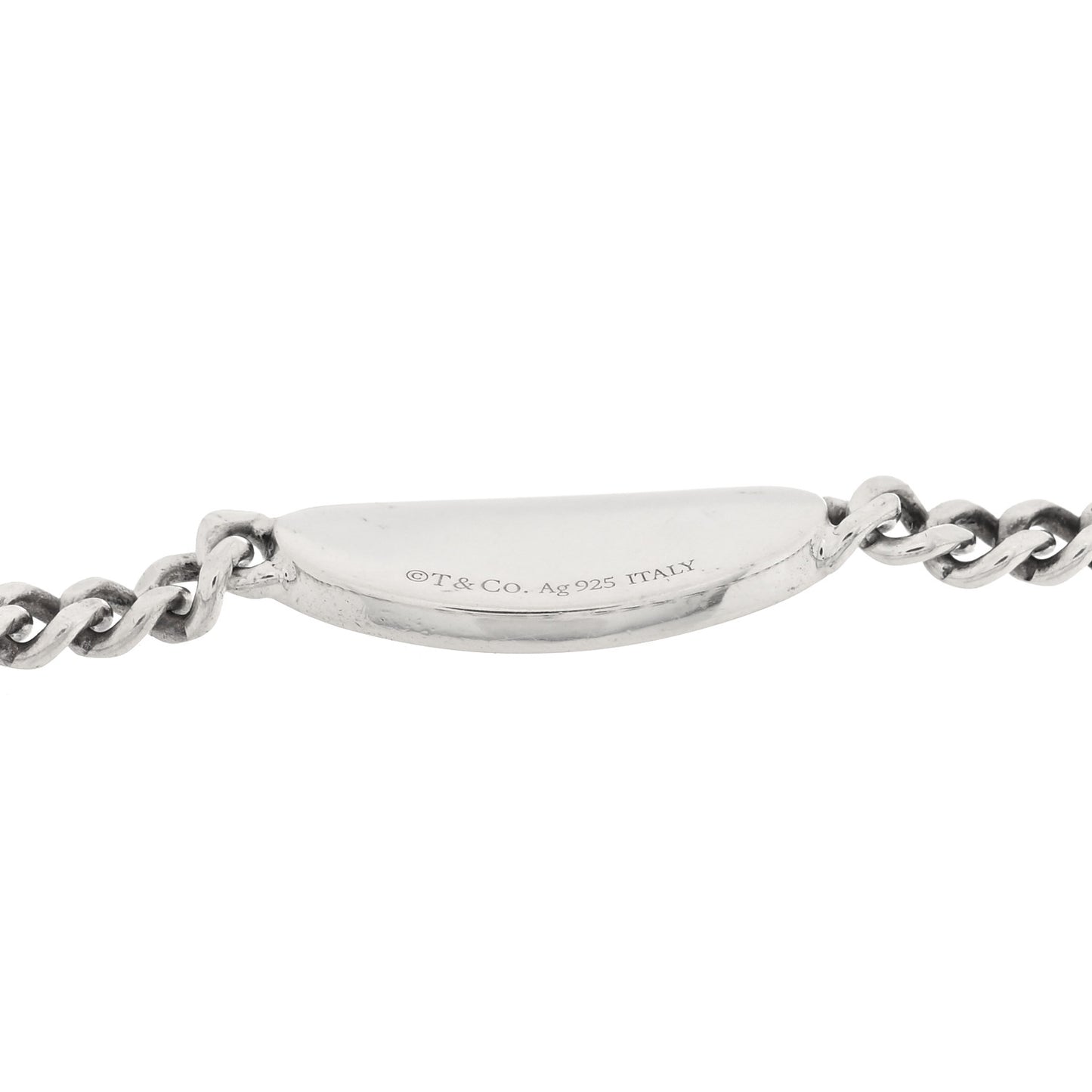 Sterling Silver Diamond Return To Tiffany Oval ID Bracelet