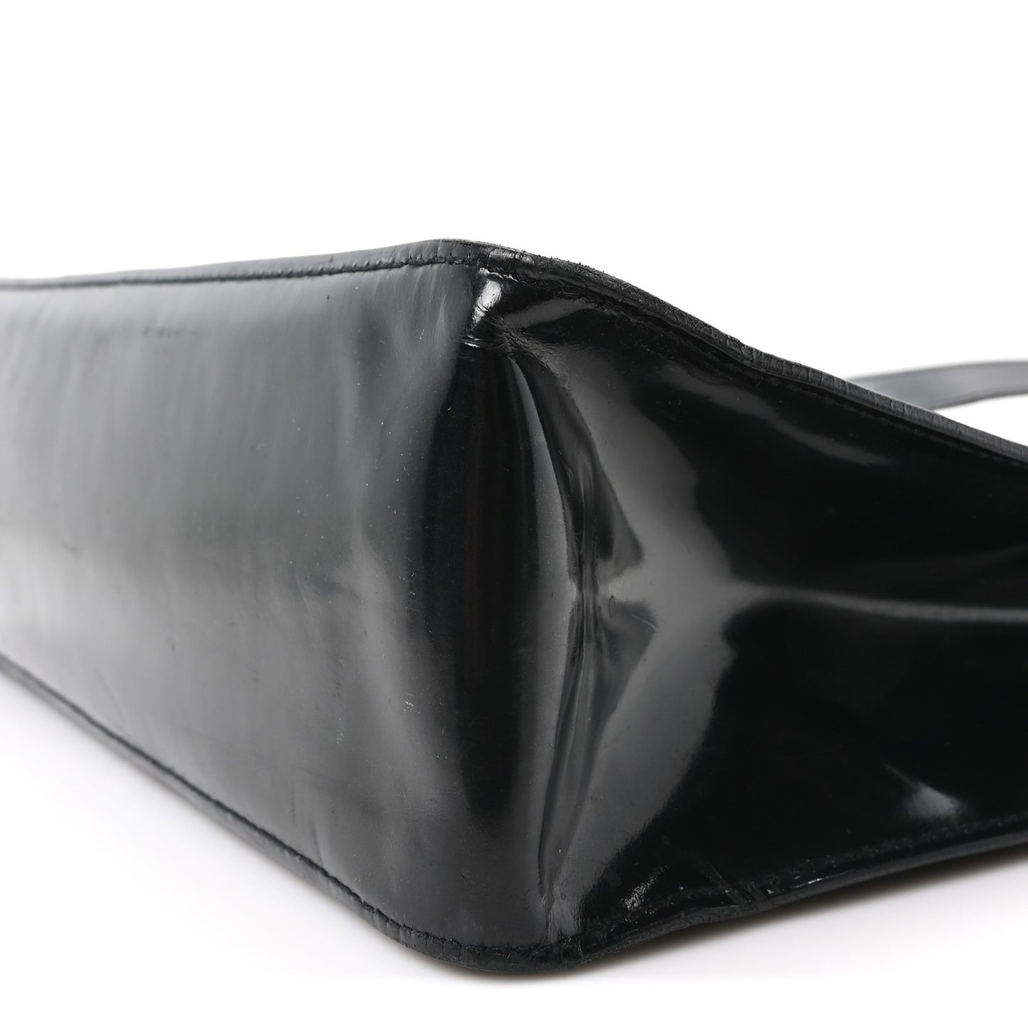 Patent CC Shopper Tote Black