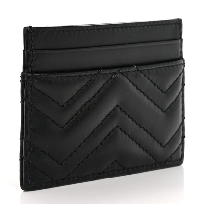 Gucci Calfskin Matelasse GG Marmont Card Holder Black 3 of 8