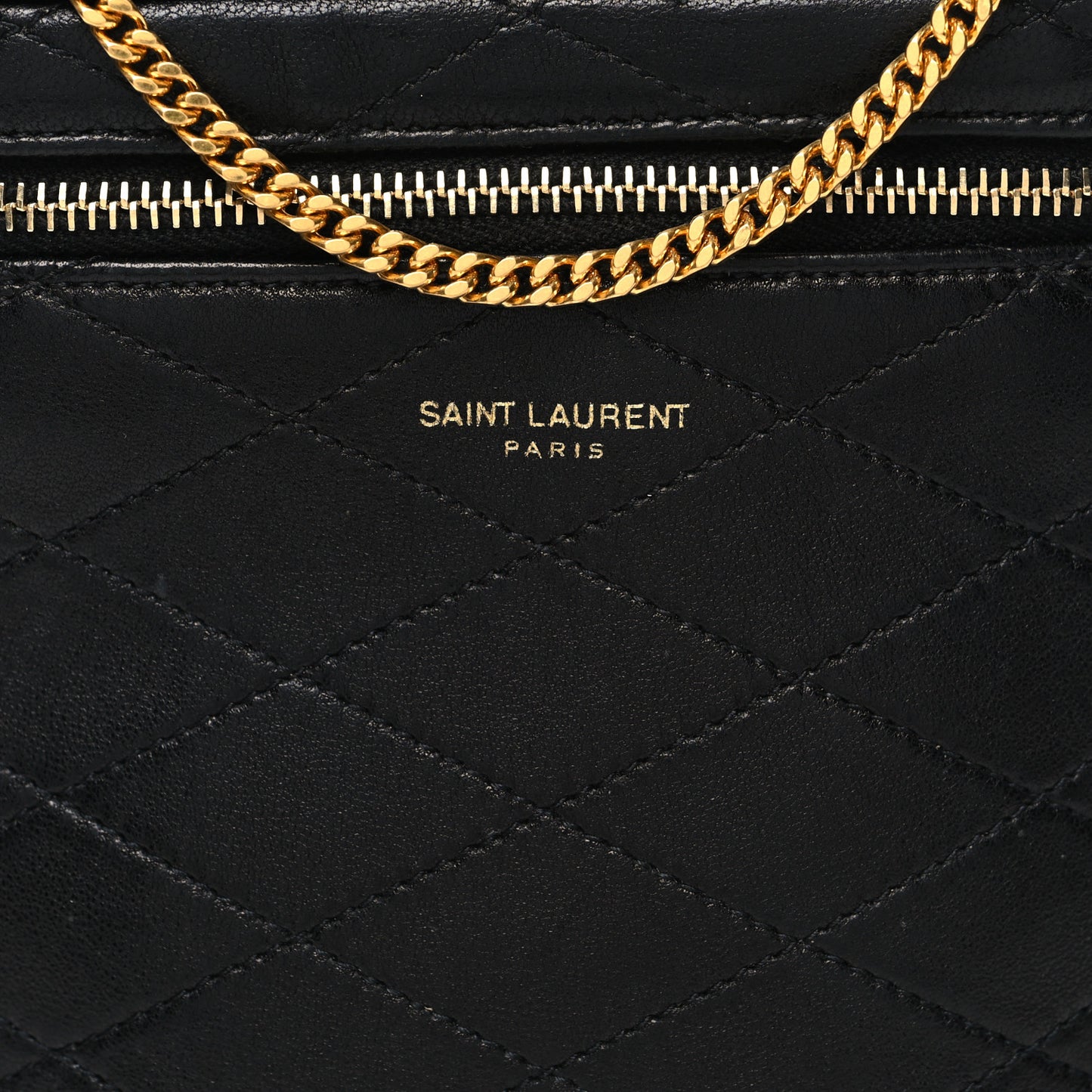 Lambskin Quilted Binocular Case Black