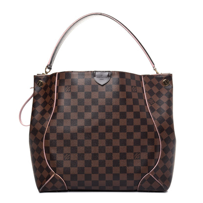 Louis Vuitton Damier Ebene Caissa Hobo Rose Ballerine 1 of 19