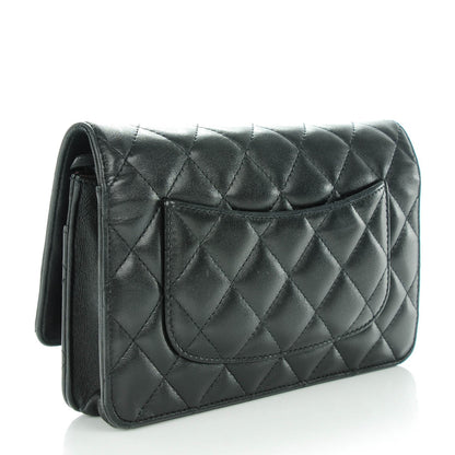 Chanel Lambskin Quilted Wallet On Chain WOC Black 3 of 9