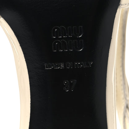 Miu Miu Vernice Buckle 55mm Slingback Pumps 37 White 7 of 8
