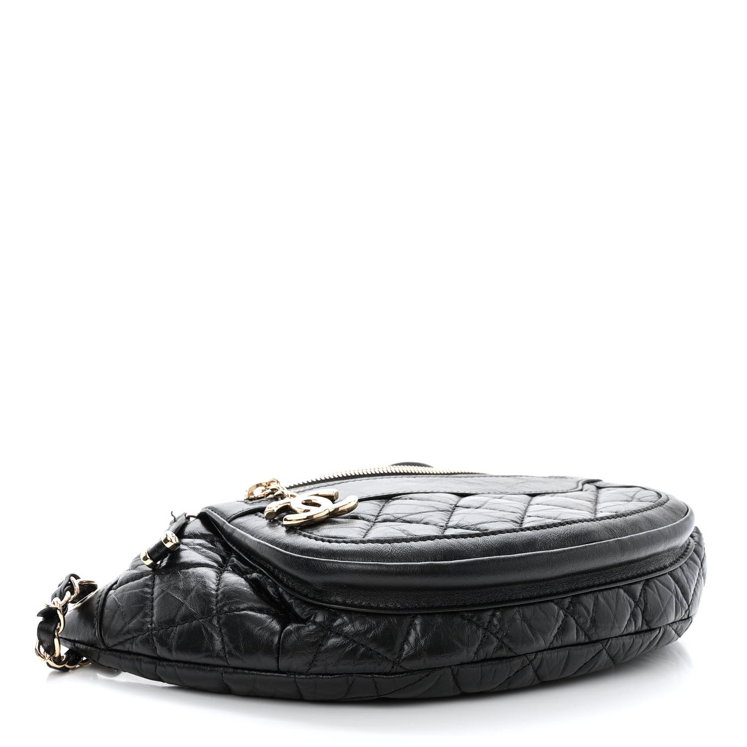 Chanel Aged Calfskin Quilted Waist Bag With Coin Purse Black 5 of 15