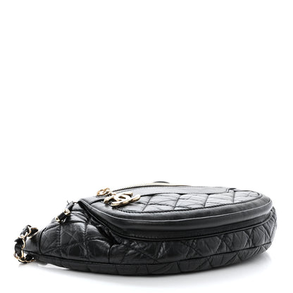 Chanel Aged Calfskin Quilted Waist Bag With Coin Purse Black 5 of 15