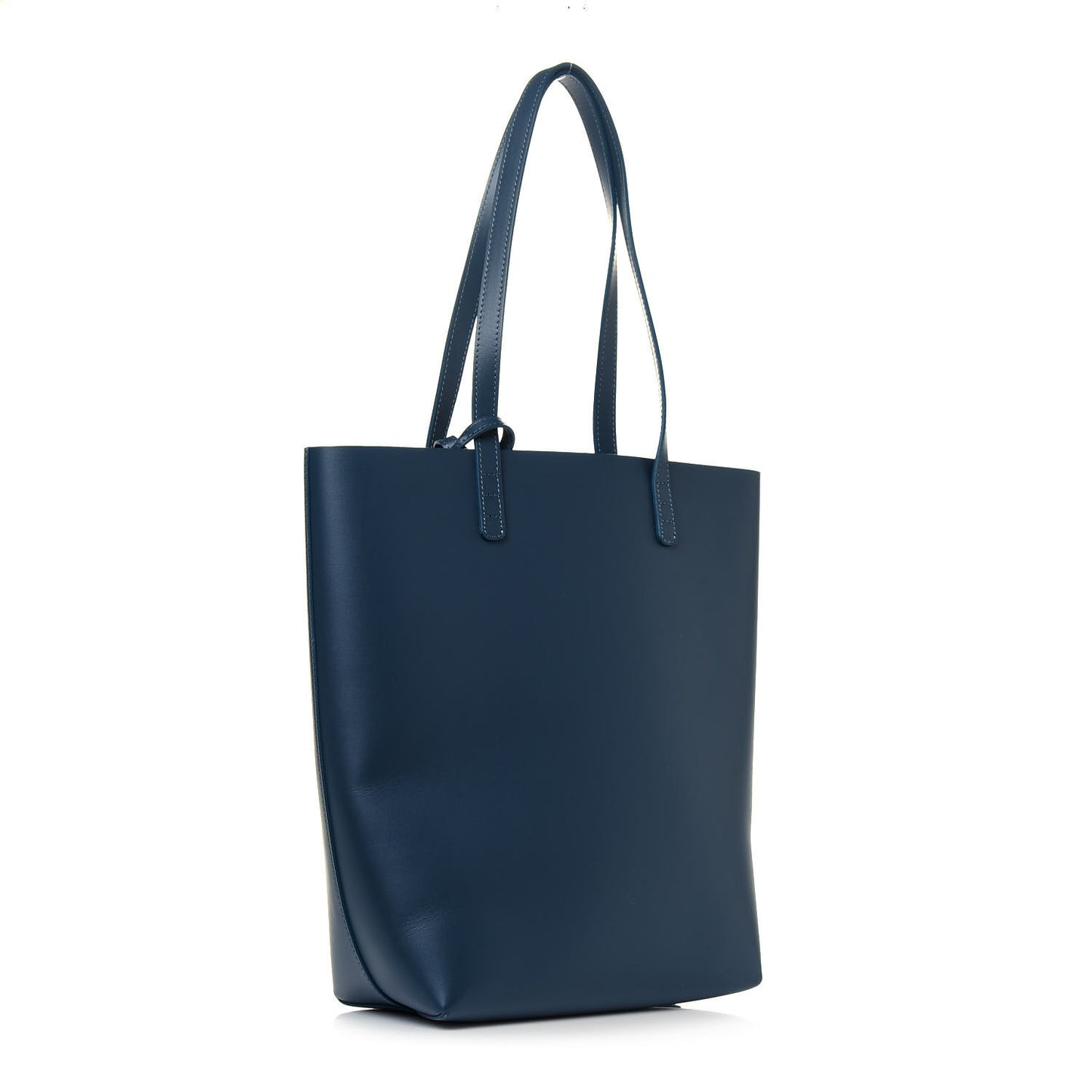 Calfskin North South Tote Navy