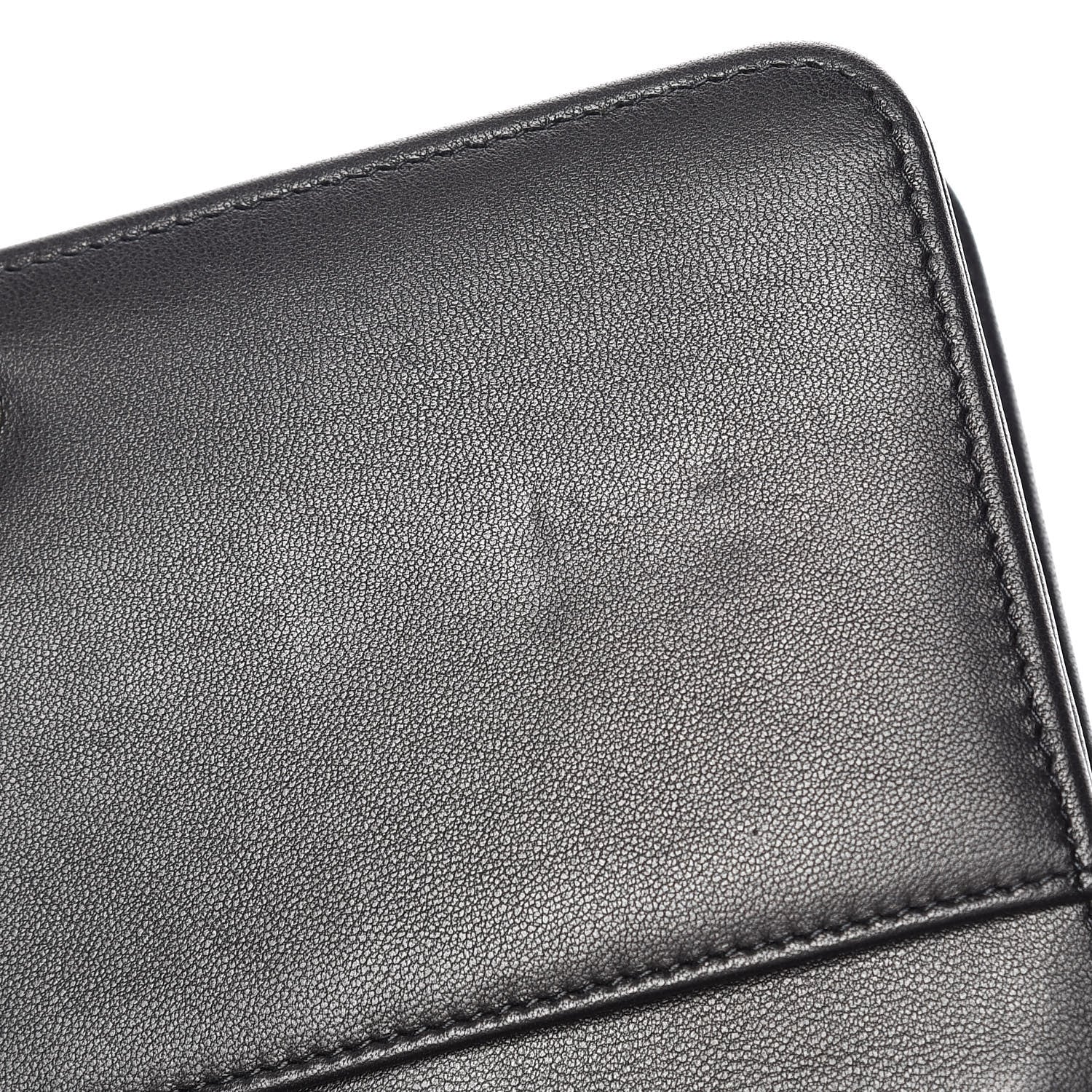 Chanel Lambskin Quilted Diamond CC Wallet On Chain WOC Black 12 of 13