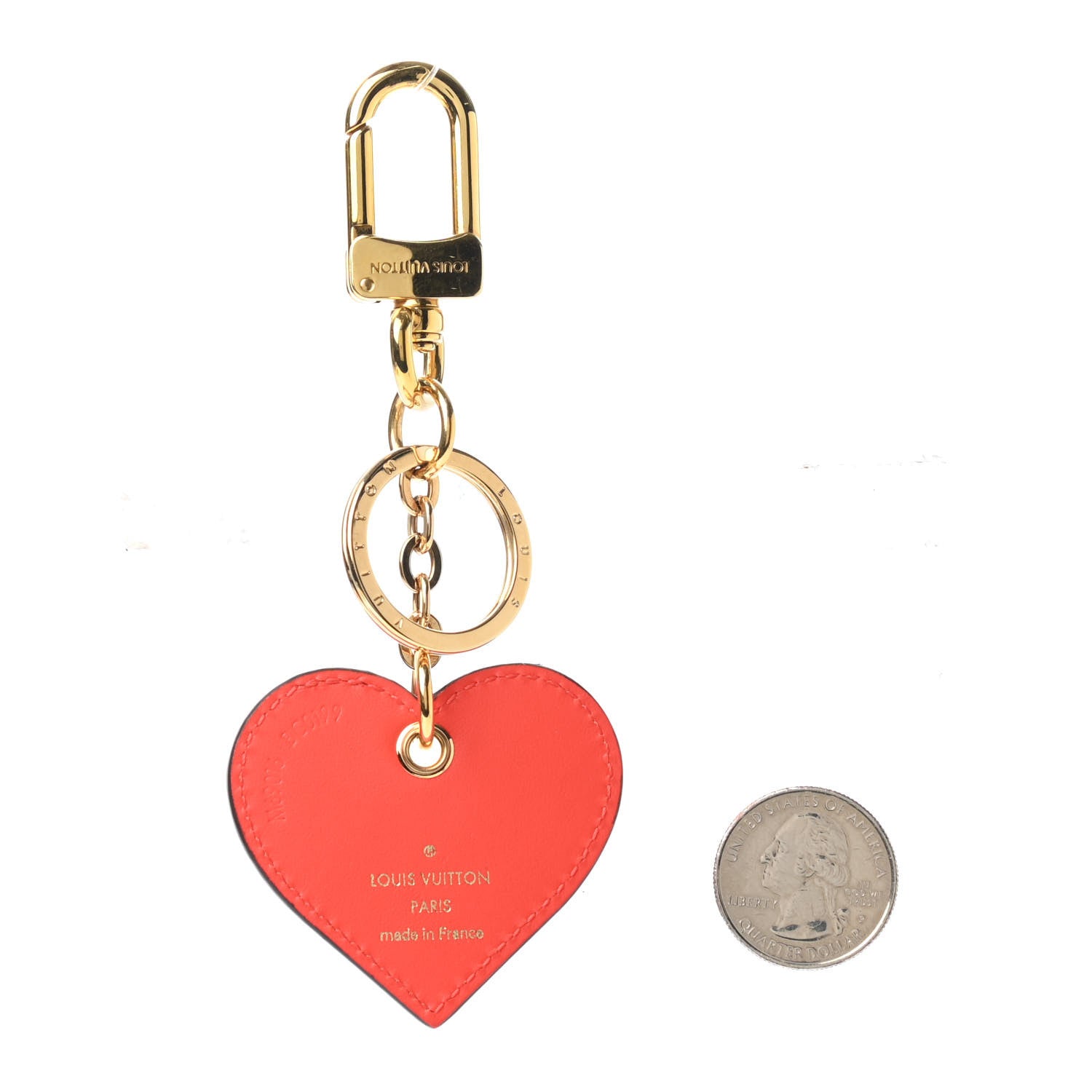 Louis Vuitton Vernis Degrade Love Lock Heart Key Holder Bag Charm Pink Red 2 of 3