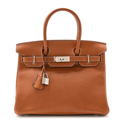 Hermes Natural Barenia Faubourg Birkin 30 Fauve 1 of 12