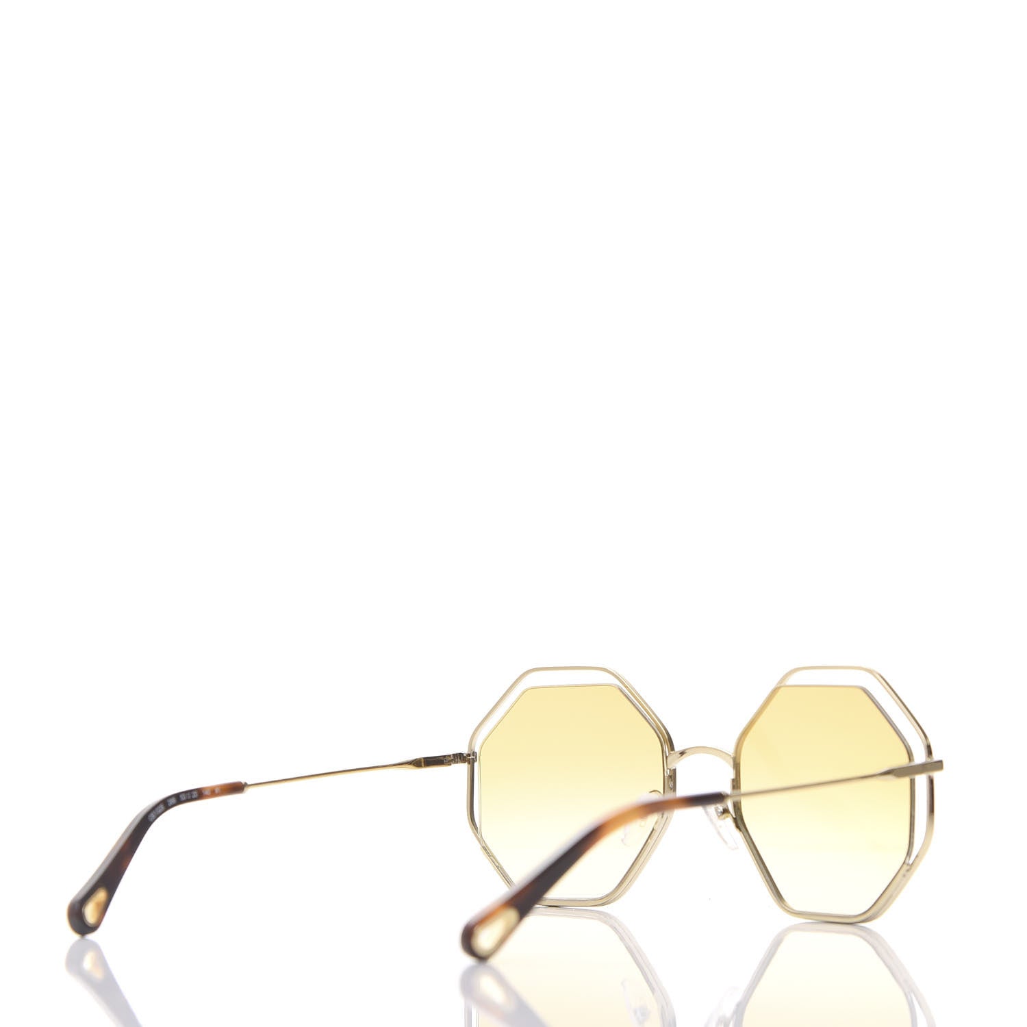 Chloe Octagonal Sunglasses CE132S Havana Yellow 4 of 7