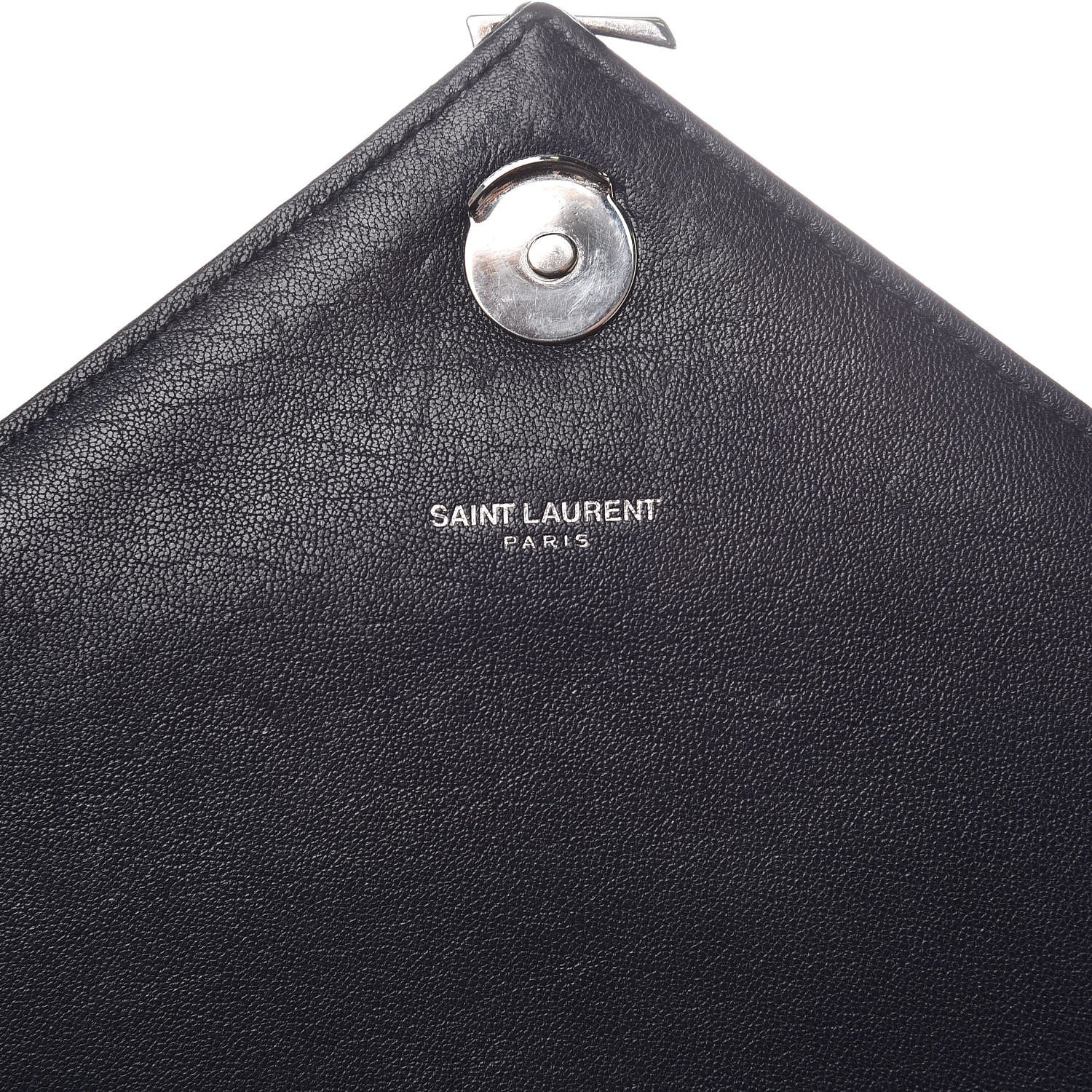 Saint Laurent Sheepskin Matelasse Chevron Monogram Large College Satchel Navy Blue 6 of 16