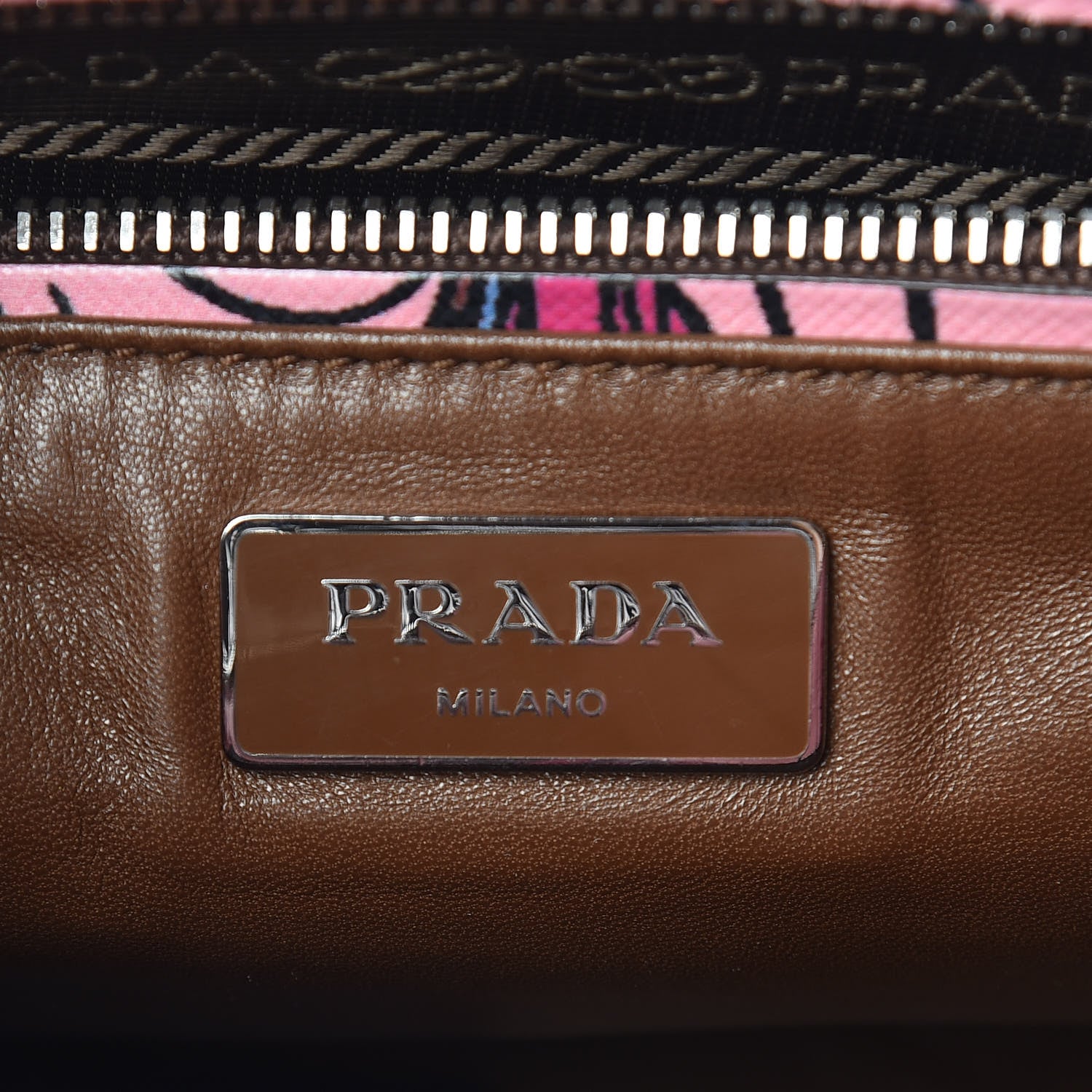 Prada Saffiano Floral Print Small Galleria Double Zip Tote Cotto 8 of 12