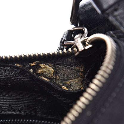 Prada Tessuto Nylon Soft Calfskin Shoulder Bag Black 14 of 15
