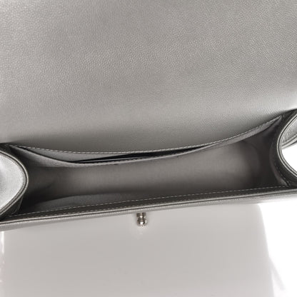 Chanel Metallic Caviar Quilted Medium Boy Flap Silver 5 of 7