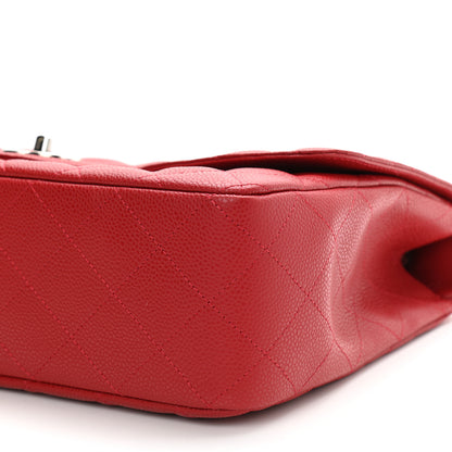 Chanel Caviar Quilted Jumbo Single Flap Red 10 of 10