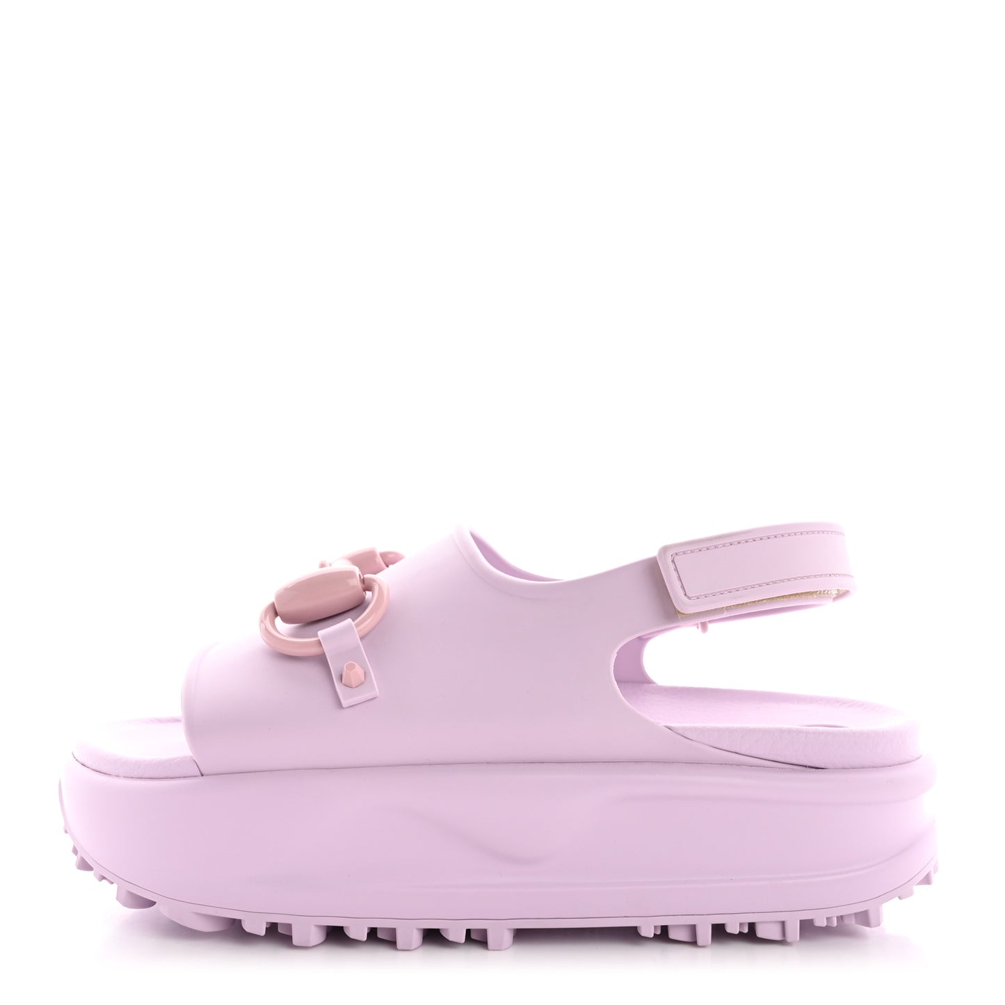 Soft Rubber Horsebit Touch Womens Strapped Sandals 37 Talc Pink
