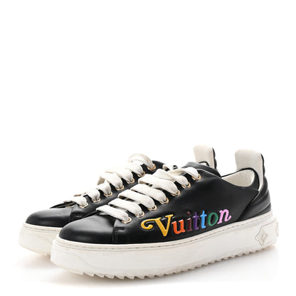 Louis Vuitton Calfskin Time Out New Wave Sneakers 36.5 Black 4 of 9
