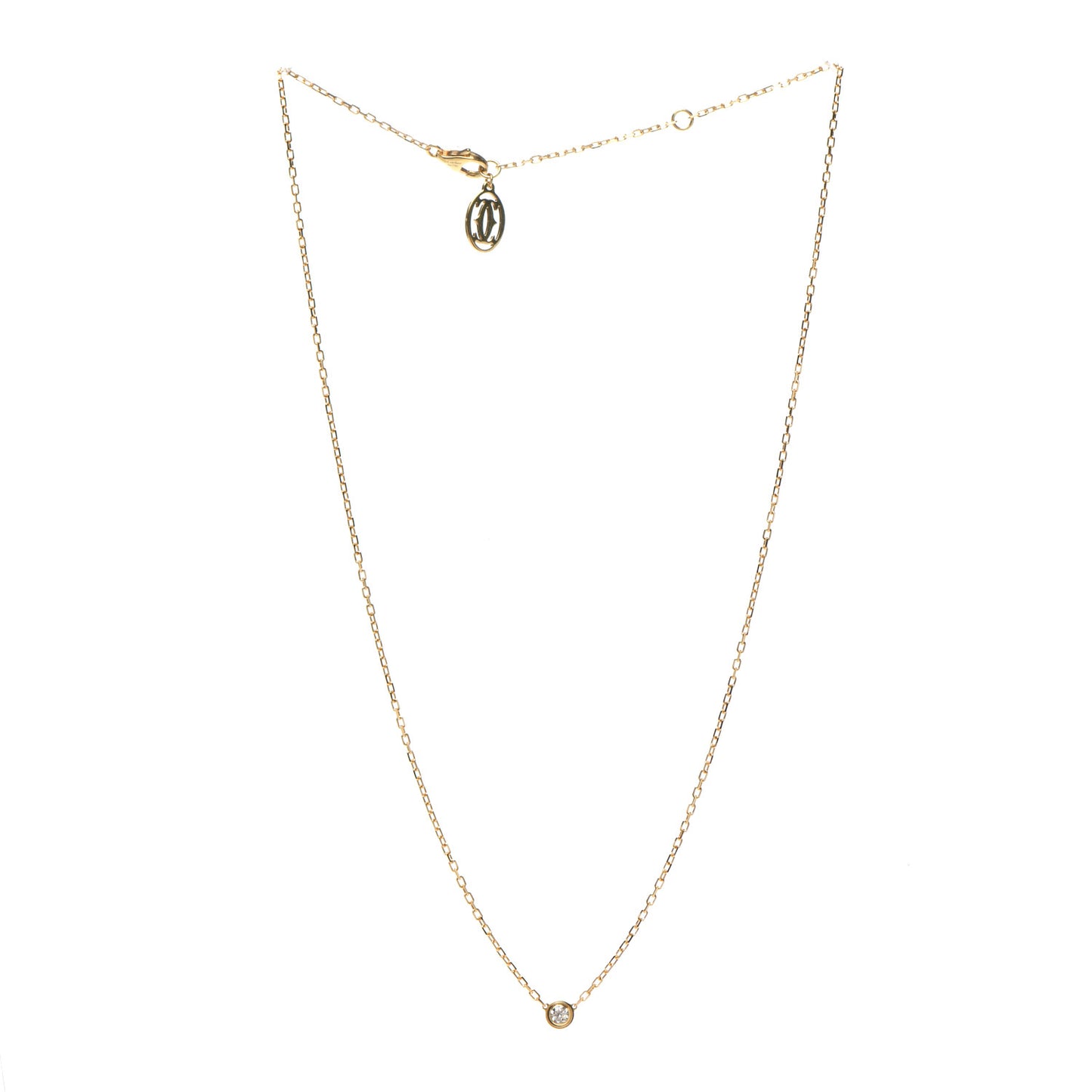 18K Yellow Gold Diamond SM D'Amour Pendant Necklace