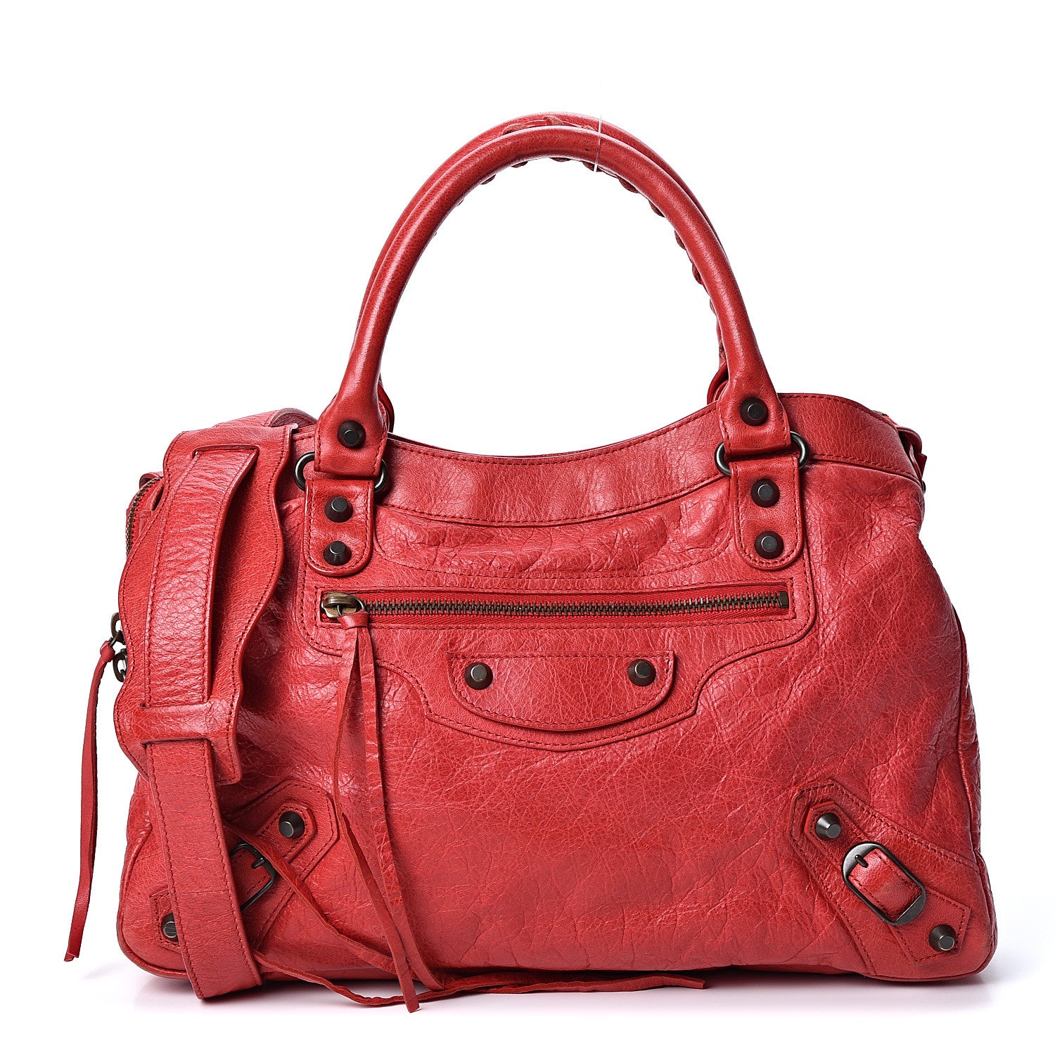 Balenciaga Agneau Classic Hardware Town Rouge Coquelicot 1 of 9