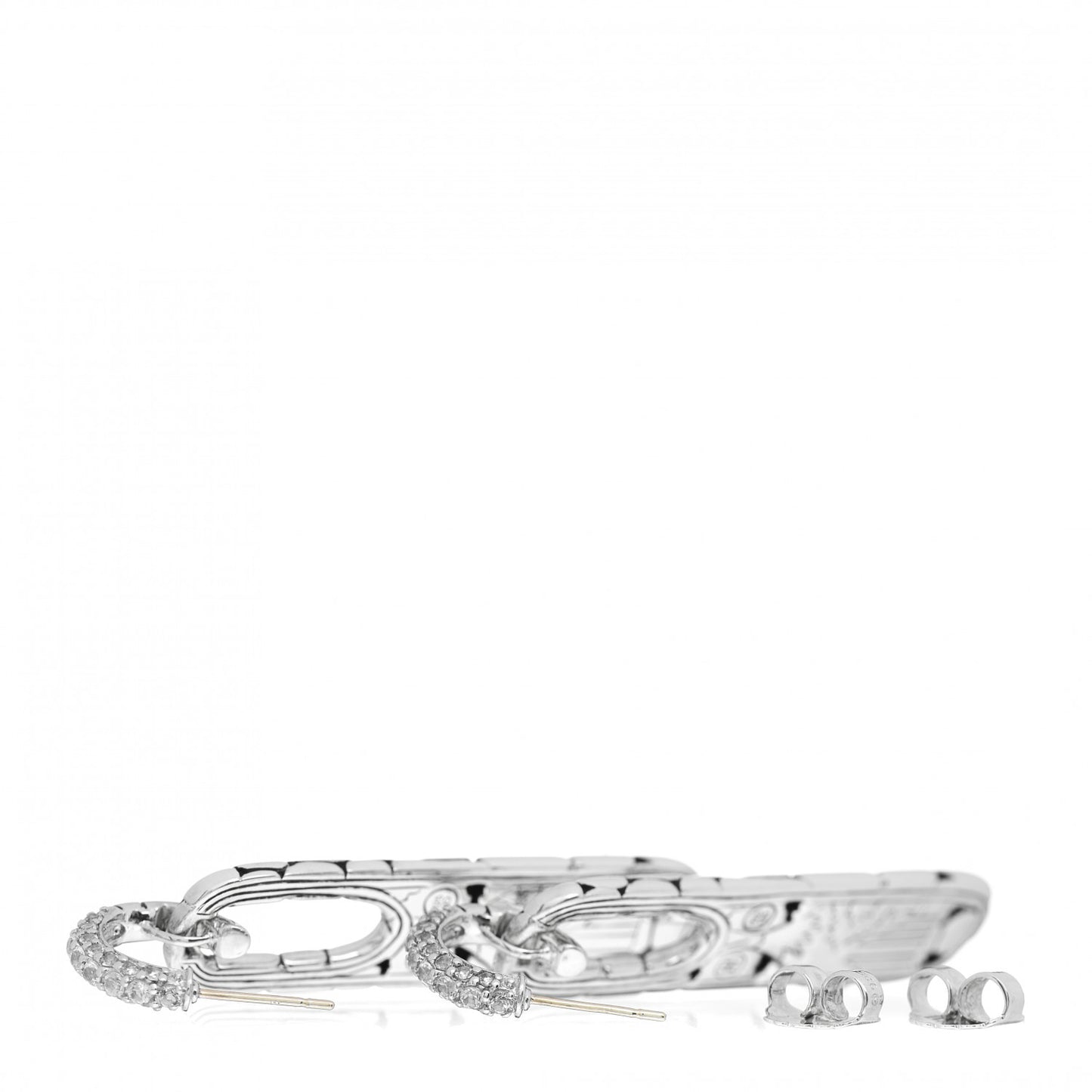 Sterling Silver White Sapphire Kali Drop Earrings