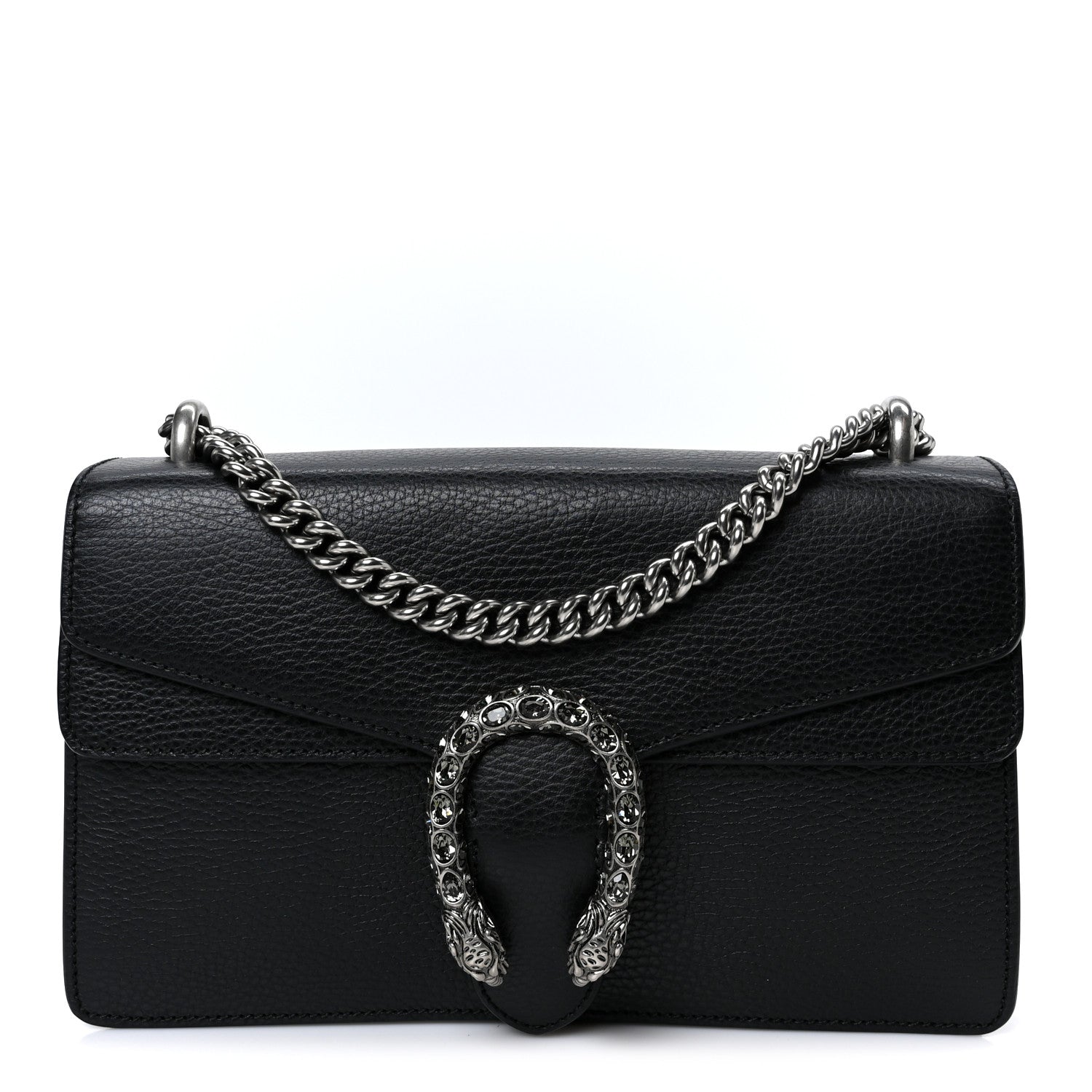 Gucci Pebbled Calfskin Small Dionysus Shoulder Bag Black 1 of 11