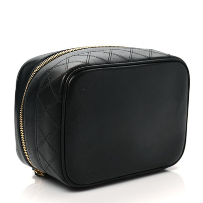Chanel Lambskin Vanity Cosmetic Case Black 4 of 13