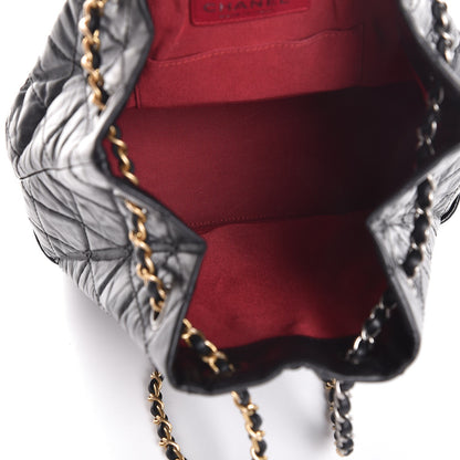 Chanel Aged Calfskin Quilted Small Gabrielle Backpack Black 5 of 8